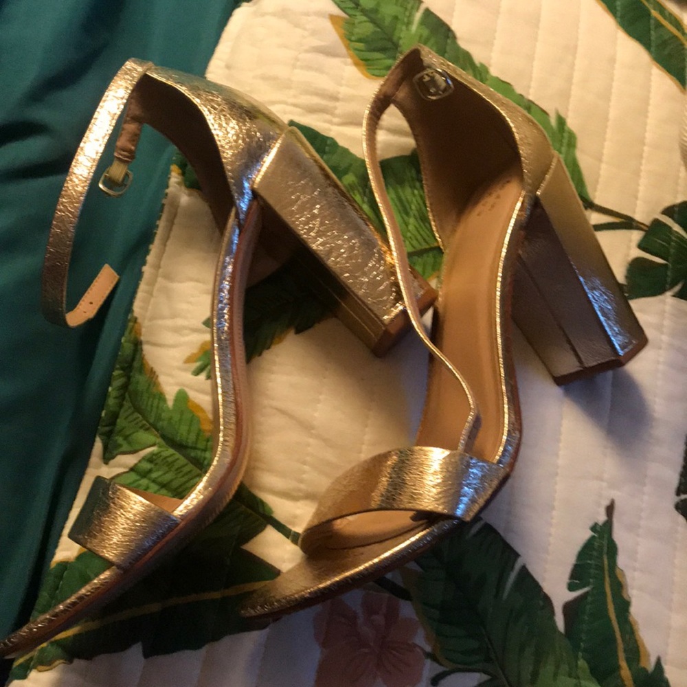 Gold strap heels purchased from target